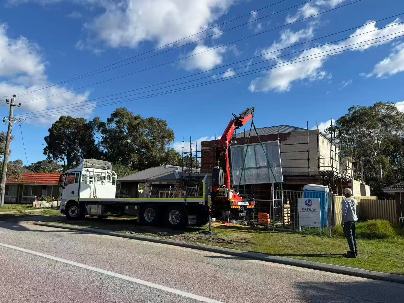 Fufu Truck container transport vehicle on site